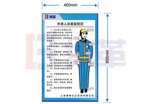 承包商、訪客著裝規(guī)范標(biāo)識(shí)牌